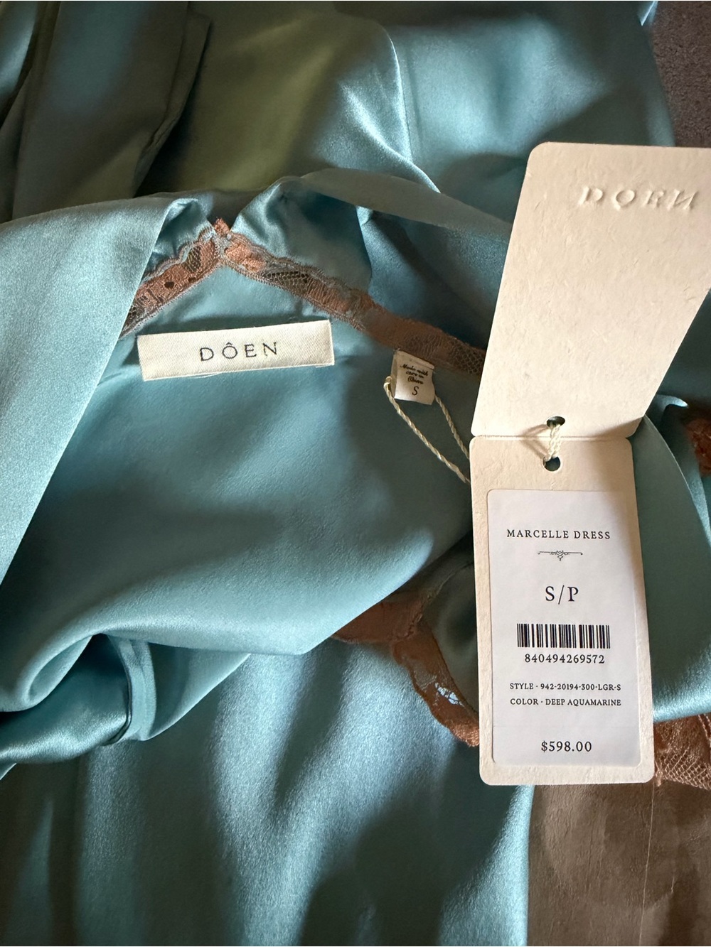 DOEN -Deep Aquamarine- Marcelle Dress S - Picture 5 of 7